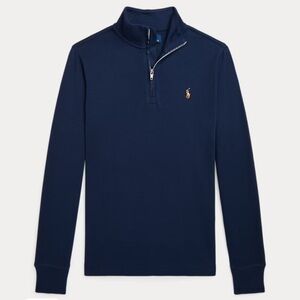 Ralph Lauren Boys Navy Quarter-Zip Sweatshirt